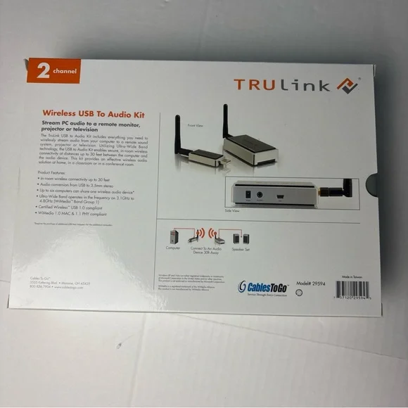 TruLink Wireless USB To Audio Kit 29594 In-Room Up To 30 Feet
